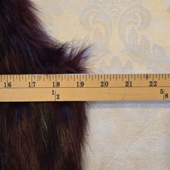 Burgundy Faux Fur Vest by REBA ~ NWOT - Picture 9 of 10